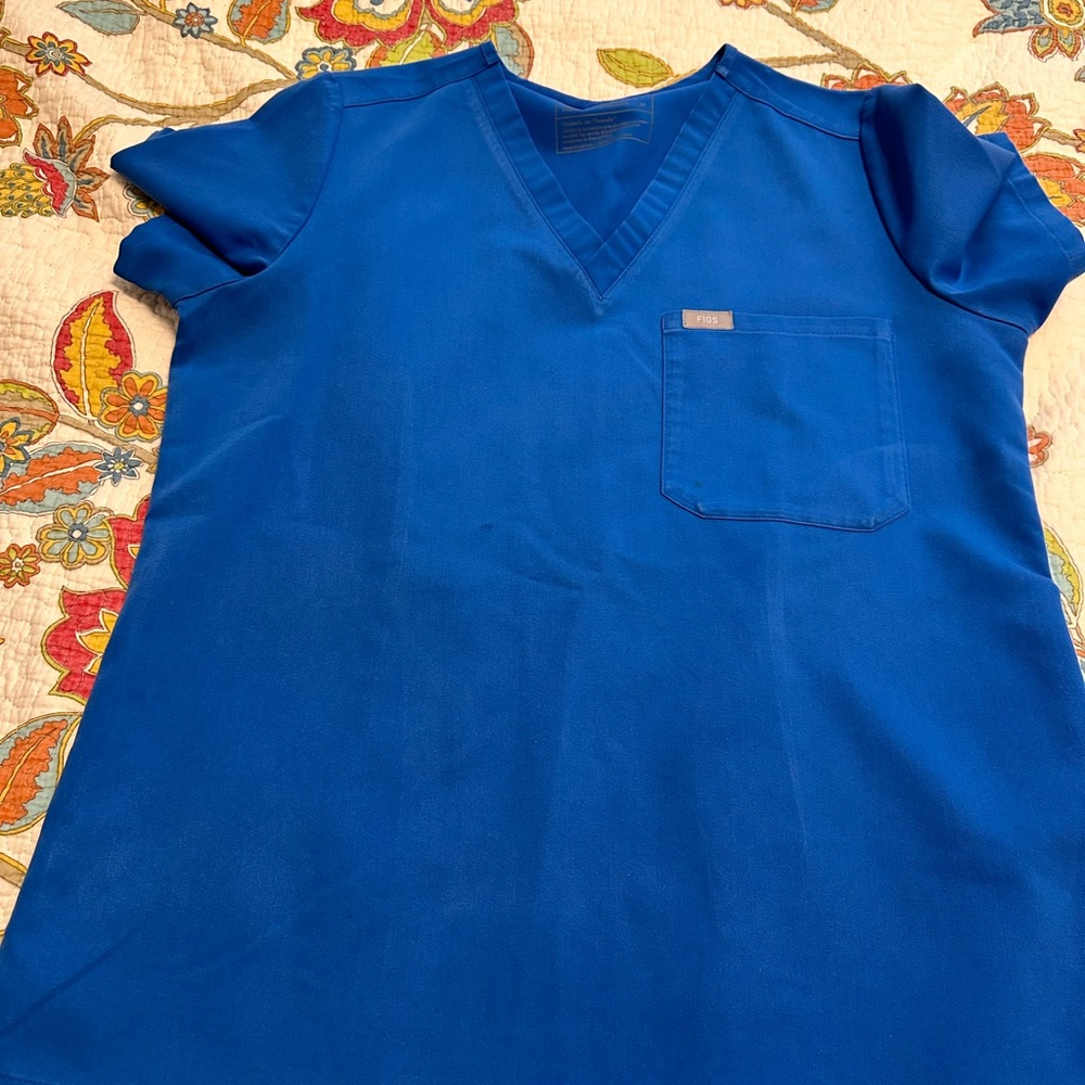 Figs royal blue Catarina top